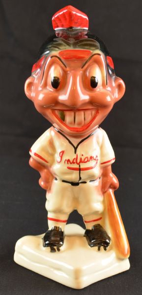 1948 Stanford Pottery "Gold Tooth" Cleveland Indians Chief Wahoo Bank